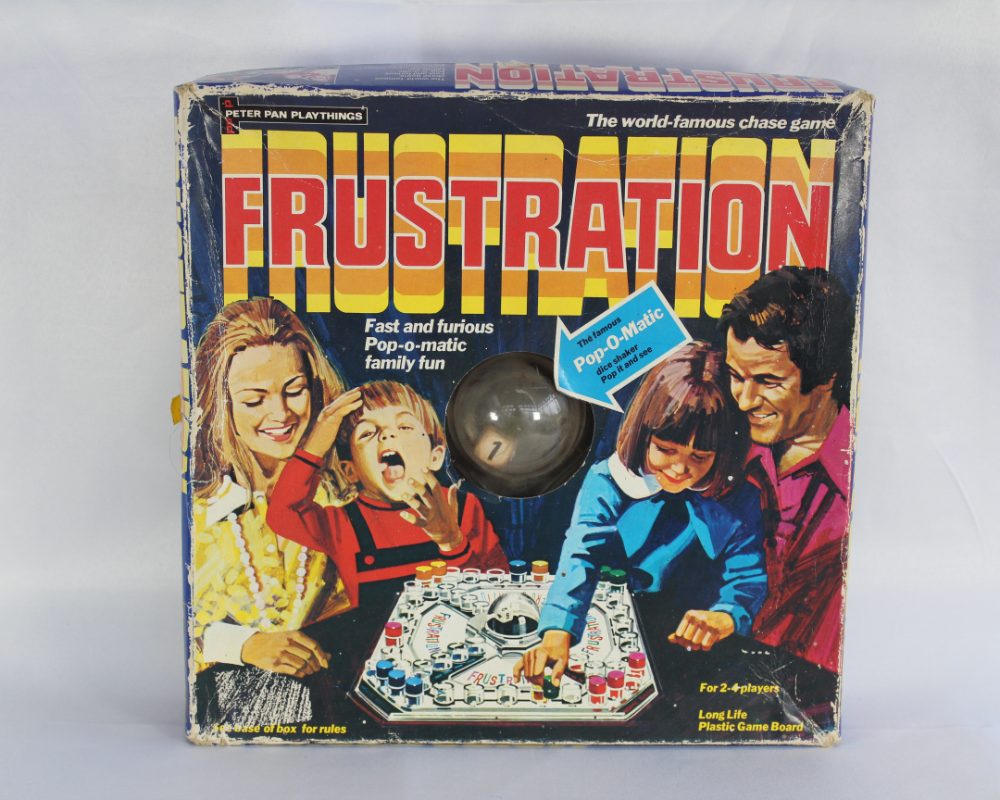Vintage 1977 Frustration Board Game-Peter Pan Playthings.