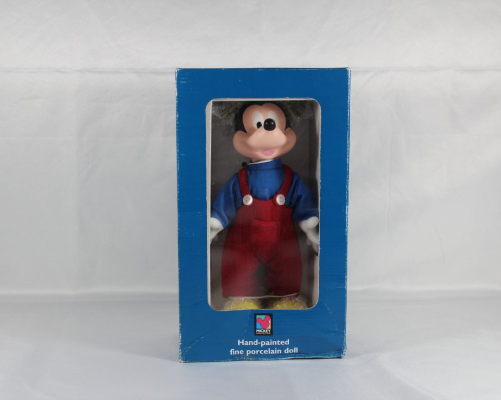 Mickey Mouse hand painted porcelain doll.