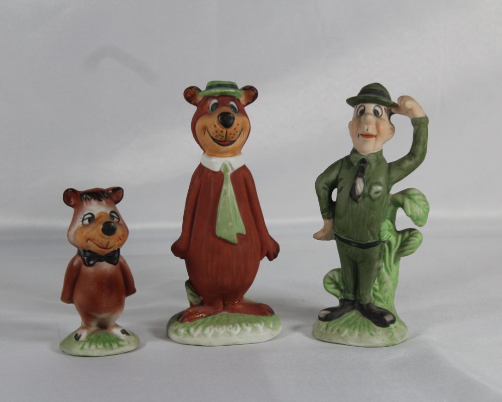Yogi Bear, Boo Boo & Ranger Smith - Hanna Barbera Porcelain figurines.