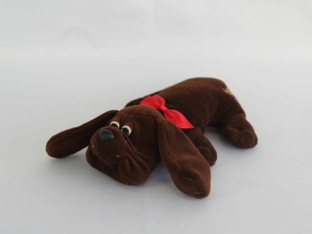 Pound Puppies Classic 80's Dark Brown Puppy Soft Toy