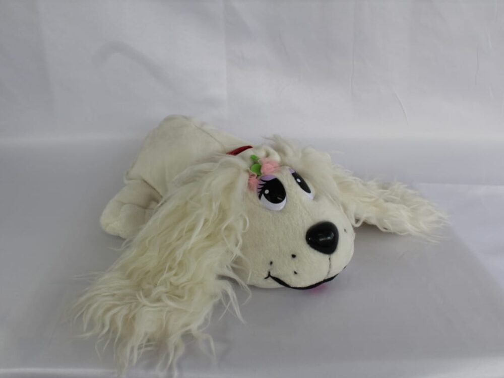 Pound Puppies Classic 80's White Spaniel Puppy Soft Toy