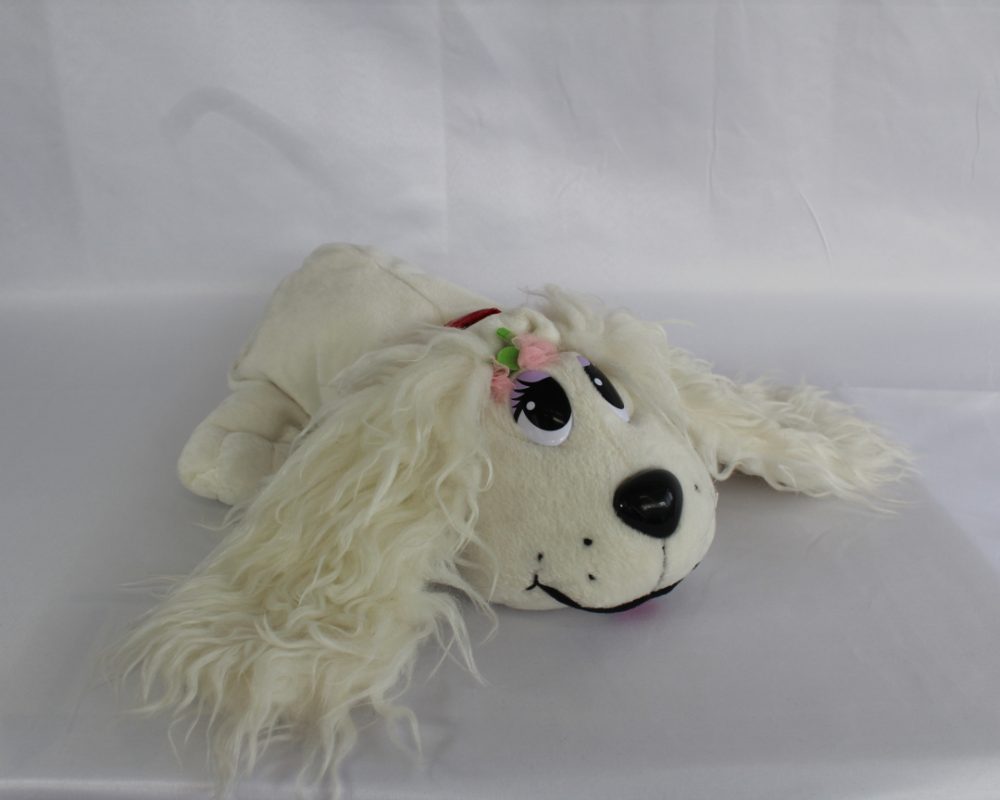 Pound Puppies Classic 80's White Spaniel Puppy Soft Toy