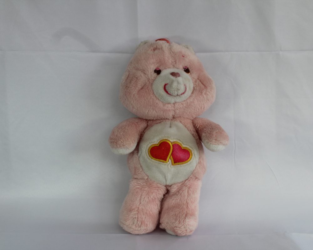 Vintage 1980s Kenner Care Bear - Love a lot Bear Soft Toy