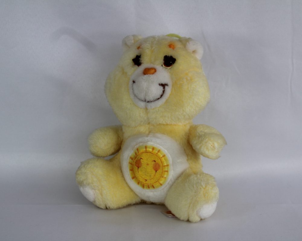 Vintage 1980s Kenner Care Bear Funshine Bear Soft Toy