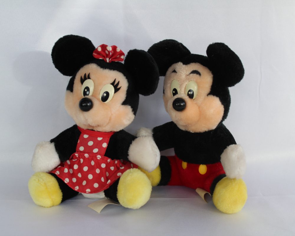 Mickey & Minnie Mouse Plush Toys – 6″, Disneyland, Walt Disney World, Tags intact.